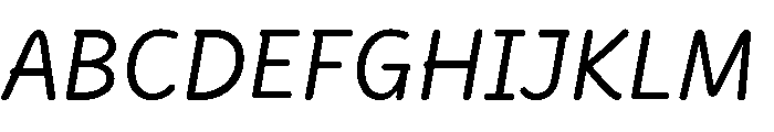 Didactica Cursive Medium Italic Font UPPERCASE