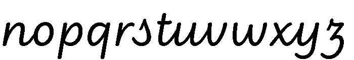 Didactica Cursive Medium Italic Font LOWERCASE