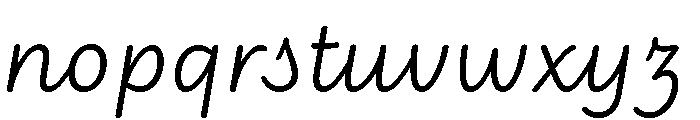 Didactica Cursive Regular Italic Font LOWERCASE