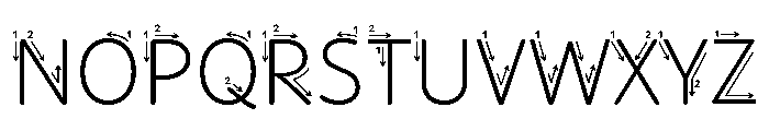 Didactica Ductus Unlined Regular Font UPPERCASE