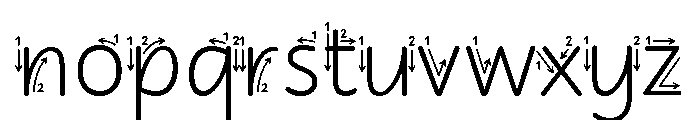Didactica Ductus Unlined Regular Font LOWERCASE