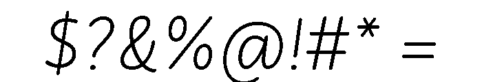 Didactica Light Italic Font OTHER CHARS