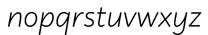 Didactica Light Italic Font LOWERCASE