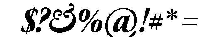 Differently Extra Bold Italic Font OTHER CHARS