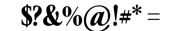 Differently Extra Bold Font OTHER CHARS