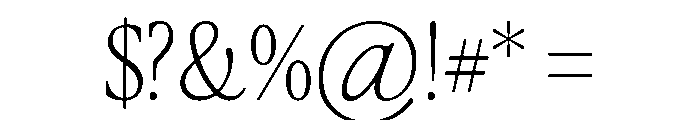 Differently Light Font OTHER CHARS