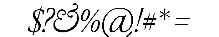 Differently Regular Italic Font OTHER CHARS