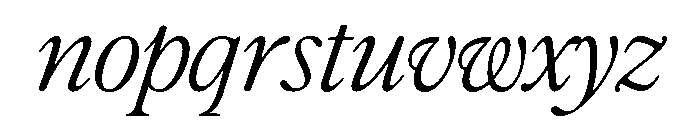 Differently Regular Italic Font LOWERCASE