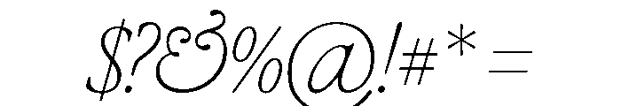 Differently Thin Italic Font OTHER CHARS