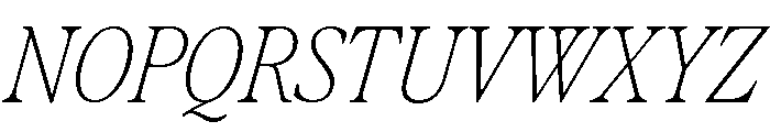 Differently Thin Italic Font UPPERCASE