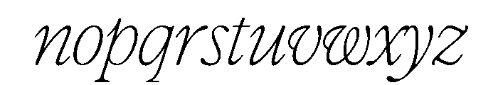 Differently Thin Italic Font LOWERCASE