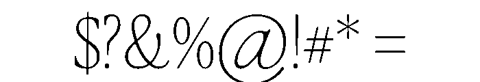 Differently Thin Font OTHER CHARS