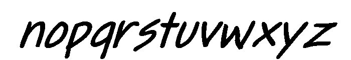 Dinkle Bold Italic Font LOWERCASE