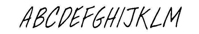 Dinkle Condensed Regular Italic Font UPPERCASE