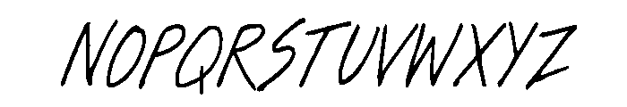 Dinkle Condensed Regular Italic Font UPPERCASE