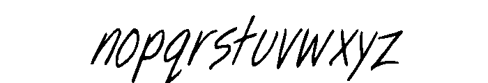 Dinkle Condensed Regular Italic Font LOWERCASE