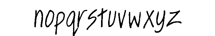 Dinkle Condensed Regular Font LOWERCASE