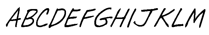 Dinkle Regular Italic Font UPPERCASE