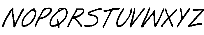 Dinkle Regular Italic Font UPPERCASE