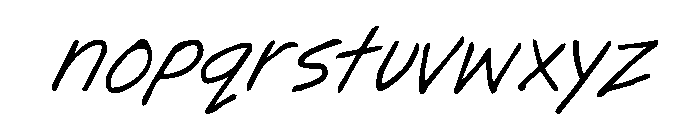 Dinkle Regular Italic Font LOWERCASE