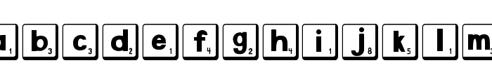 DJB Letter Game Tiles 2 Font LOWERCASE