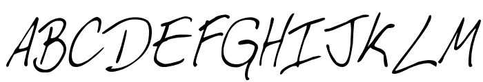 DJB My Boyfriend's Handwriting Font UPPERCASE
