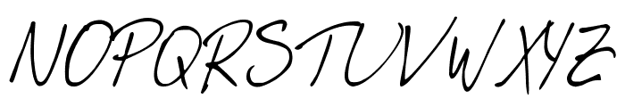 DJB My Boyfriend's Handwriting Font UPPERCASE