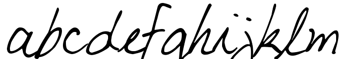 DJB My Boyfriend's Handwriting Font LOWERCASE