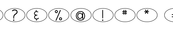 DJB Standardized Test Oval Font OTHER CHARS