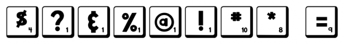DJB Letter Game Tiles 2 Regular Font OTHER CHARS