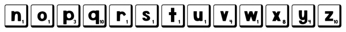 DJB Letter Game Tiles 2 Regular Font LOWERCASE
