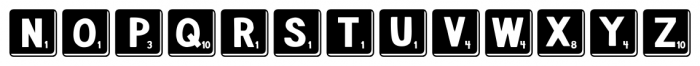 DJB Letter Game Tiles 3 Regular Font UPPERCASE
