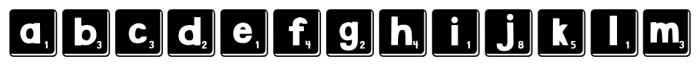 DJB Letter Game Tiles 3 Regular Font LOWERCASE