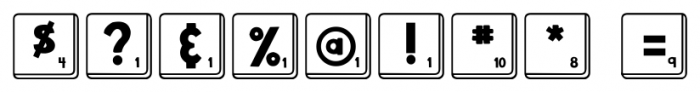 DJB Letter Game Tiles Regular Font OTHER CHARS