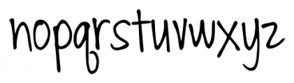 DJB Miss Molly Brown Regular Font LOWERCASE