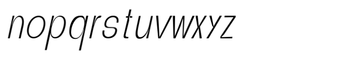 Djimat Extra Light Oblique Condensed Font LOWERCASE