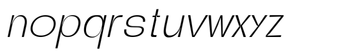 Djimat Extra Light Oblique Font LOWERCASE