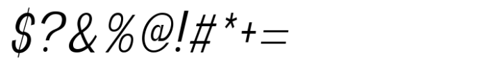 Djimat Light Oblique Ultra Condensed Font OTHER CHARS