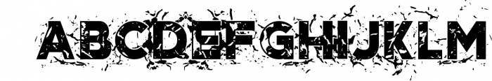 DK Grunge Font UPPERCASE