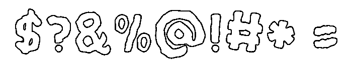 DLOWI Outline Font OTHER CHARS
