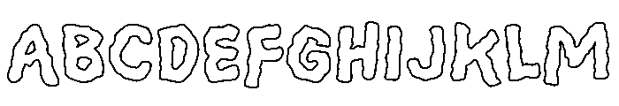 DLOWI Outline Font UPPERCASE
