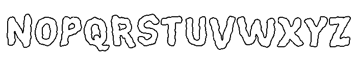 DLOWI Outline Font UPPERCASE
