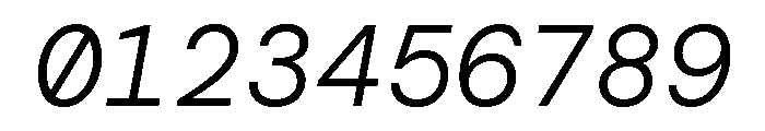 DM Mono Light Italic Font OTHER CHARS