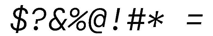 DM Mono Light Italic Font OTHER CHARS