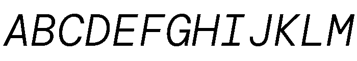 DM Mono Light Italic Font UPPERCASE