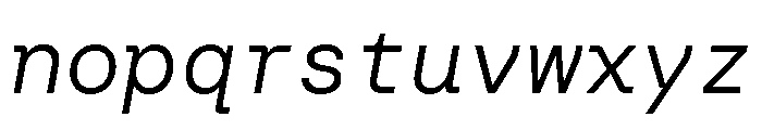 DM Mono Light Italic Font LOWERCASE