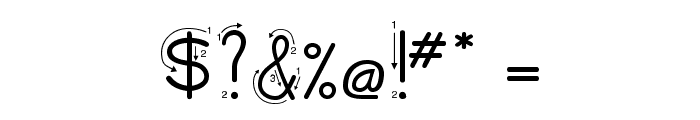 DmoZBPrintArrow Font OTHER CHARS
