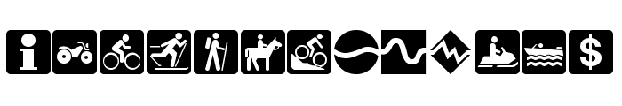 DNR Recreation Symbols Font LOWERCASE