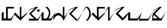 D'ni Script Angular Font LOWERCASE