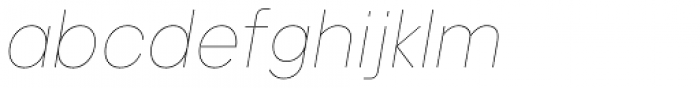 DN Pro Thin Italic Font LOWERCASE